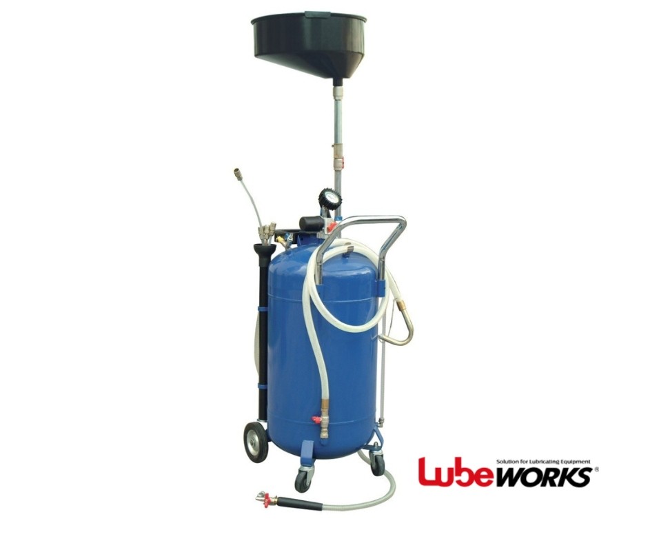 Suction & Drain oil drainer for workshops. Oil extractor Lubeworks