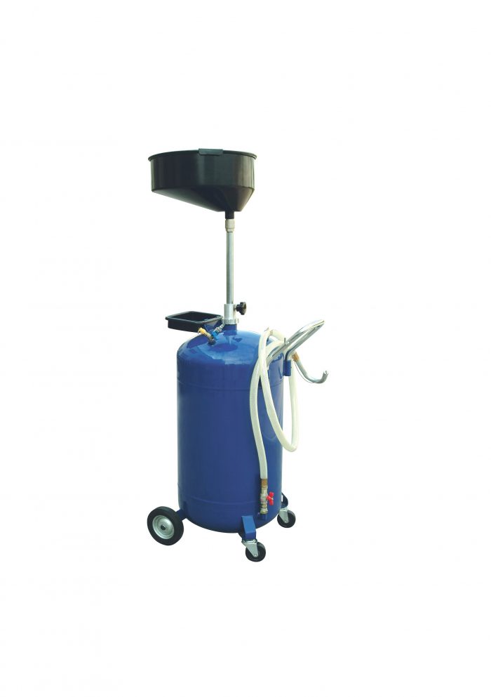 Mobile waste oil collector complete with 10 ltr steel collection basin