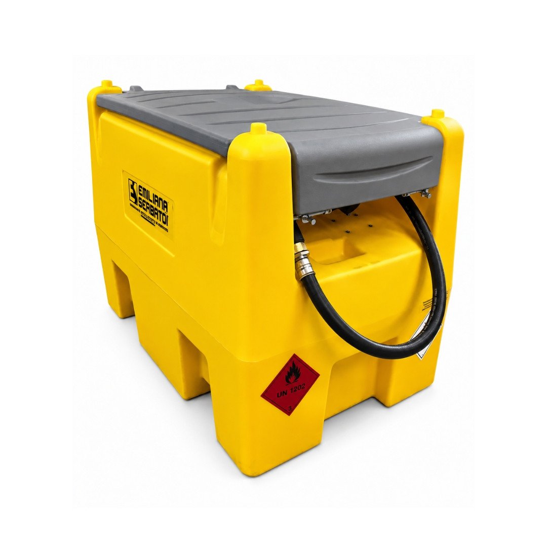 200 litre mobile tank and diesel bowser with lid
