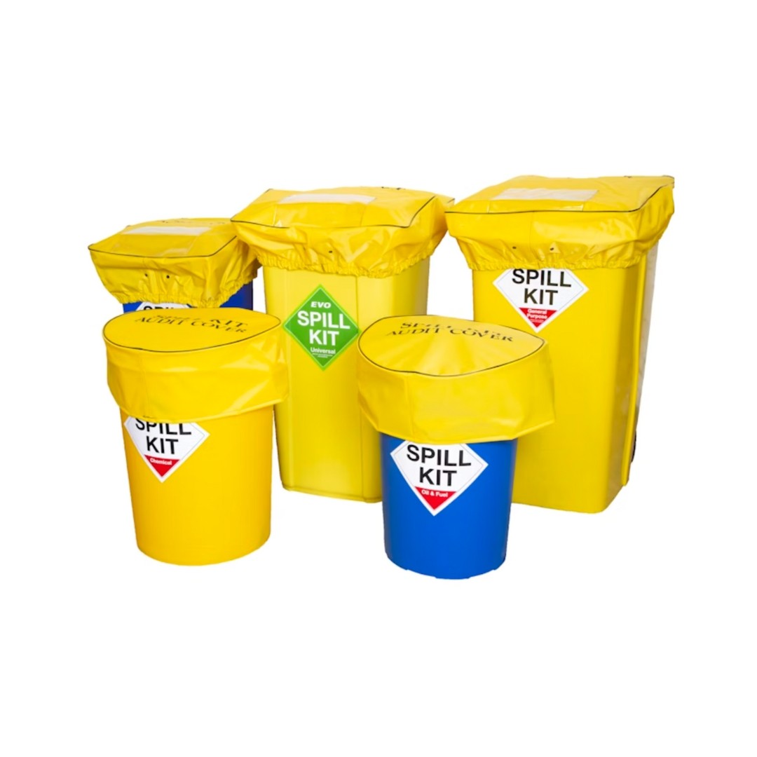 Bin Cover and audit cover for wheelie bin spill kits