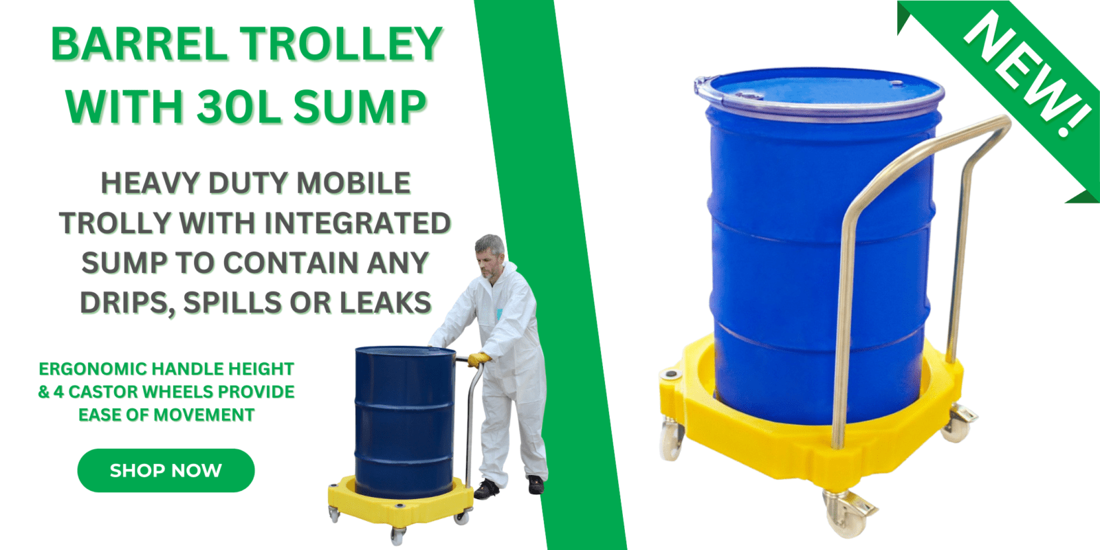 Barrel Trolley with 30 Litre sump