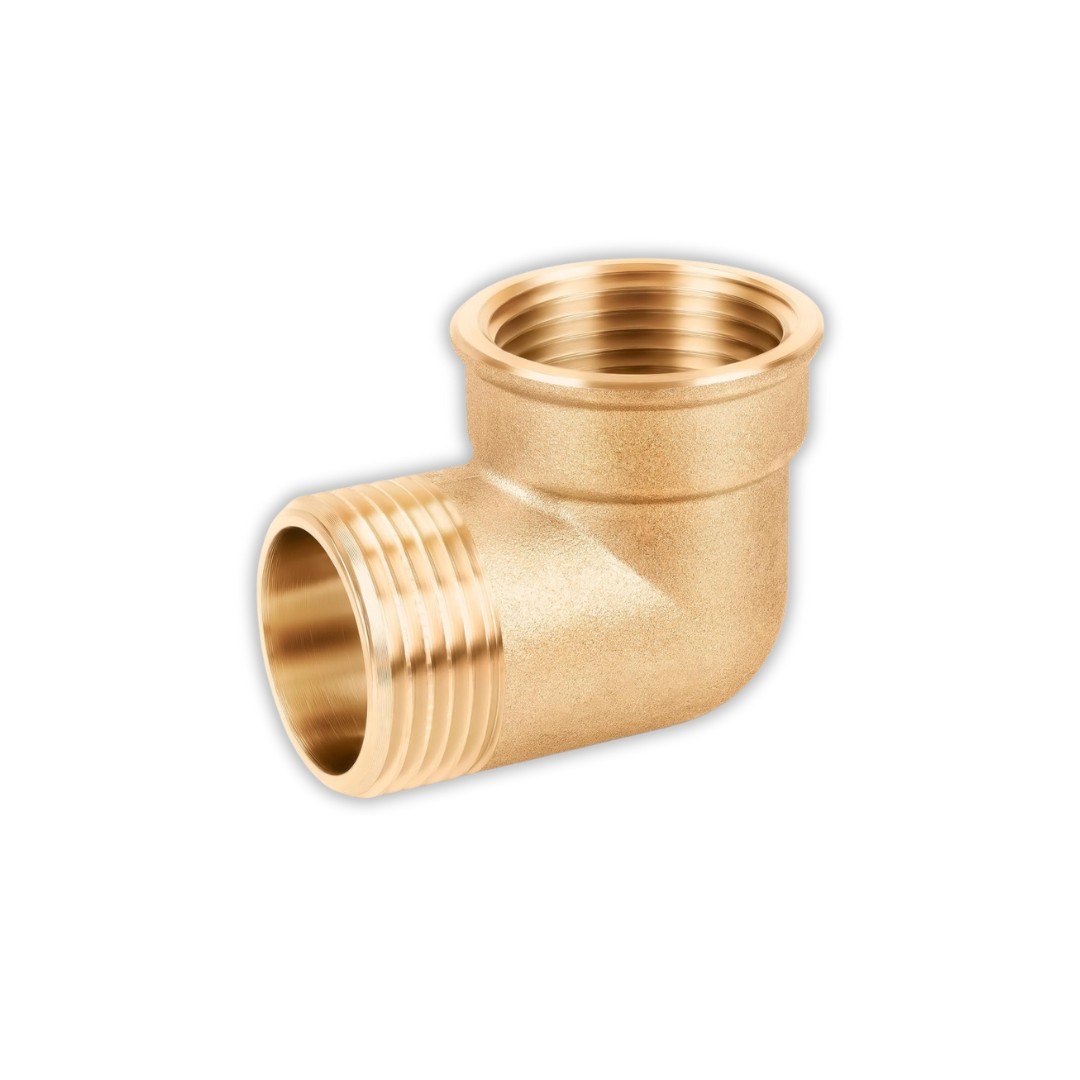 Brass bend 90 degree fitting with BSP Threaded ends.