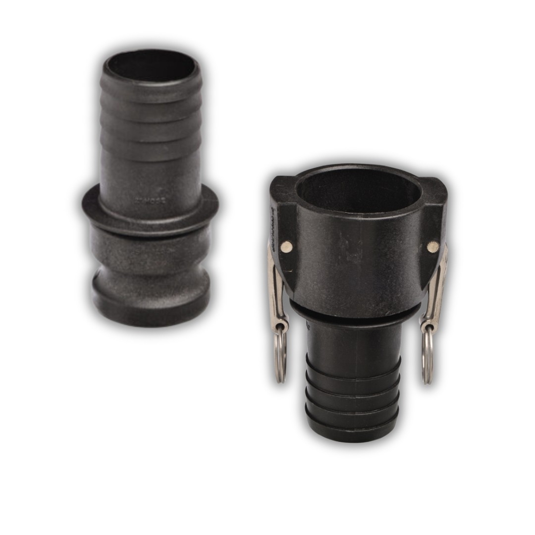 Hose connecting kit. Snaplock fittings and cam locks suitable for wide range of liquids