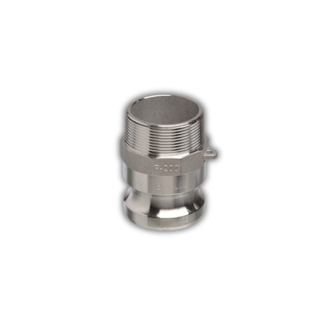 Part F Aluminium cam lock coupling. Snap lock male cam with male thread