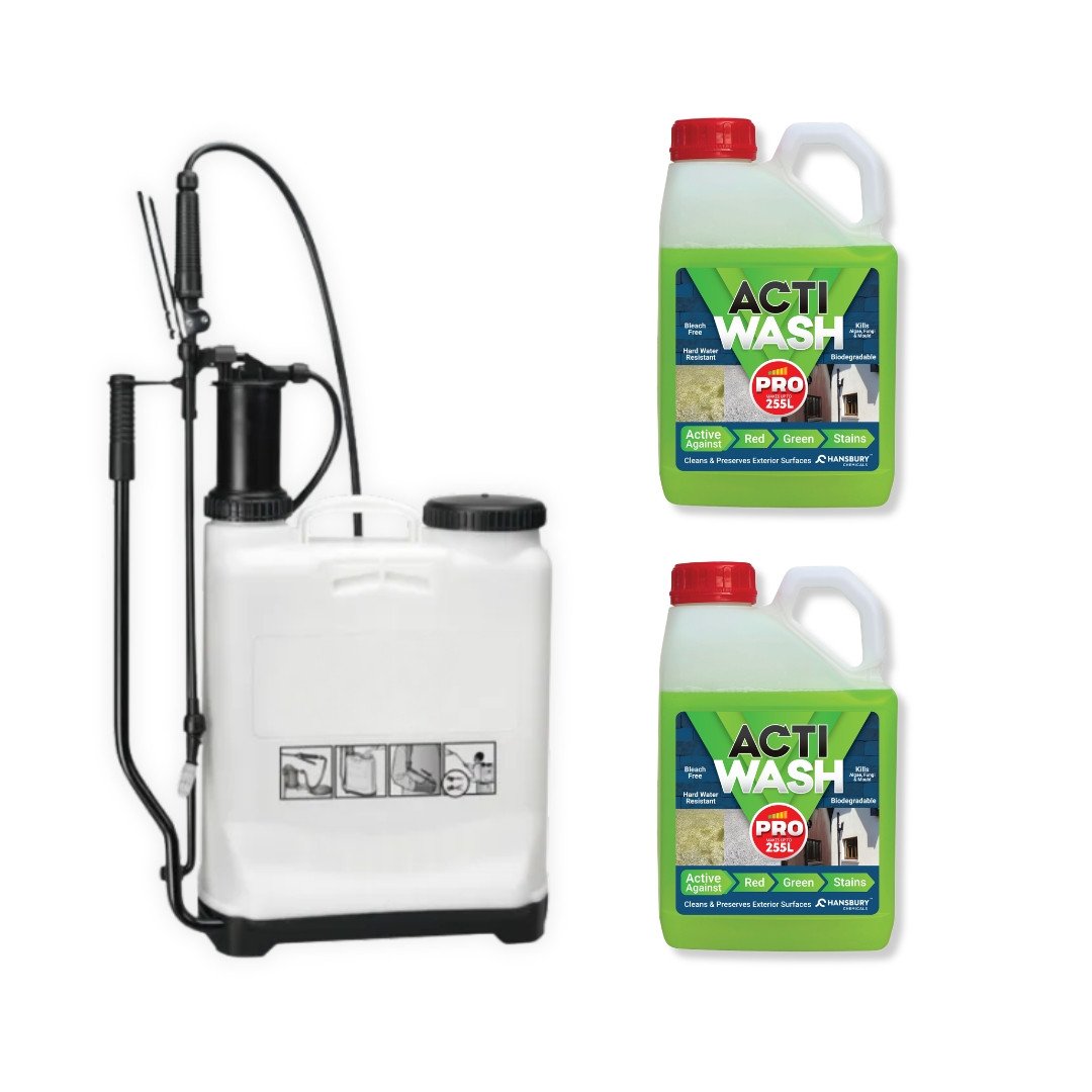 actiwash pro kit with sprayer 12 litre manual backpack