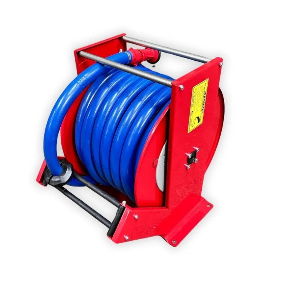 9034 wash down hose reel with blue water hose