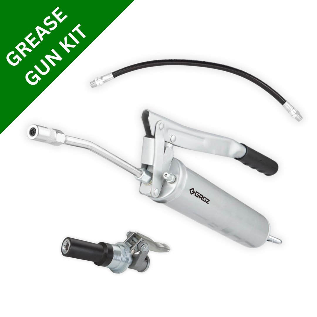 Grease gun kit for 400 gram cartridge. Quick connect, hose, tube and grease gun