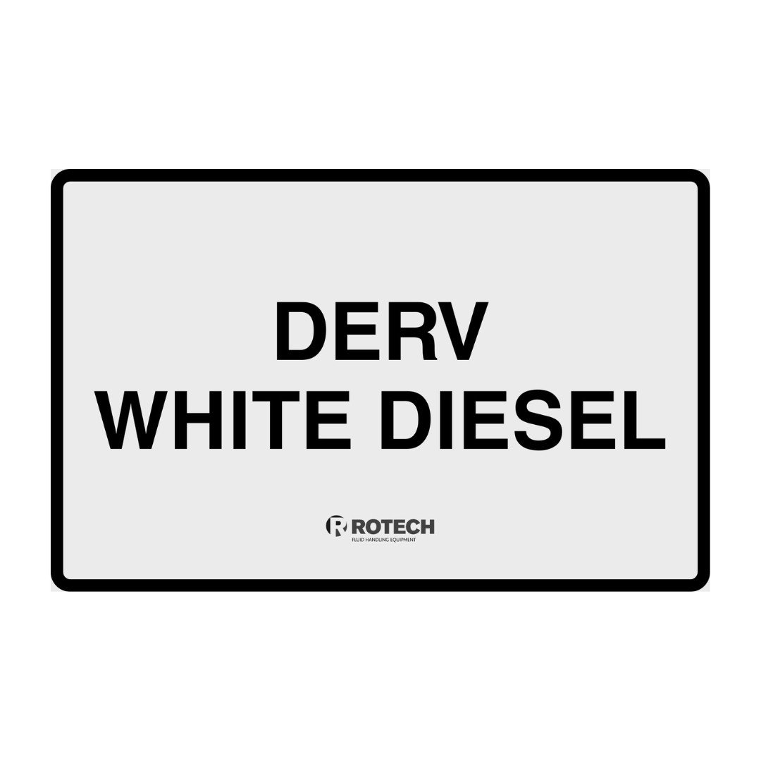 White Diesel DERV die bond sign