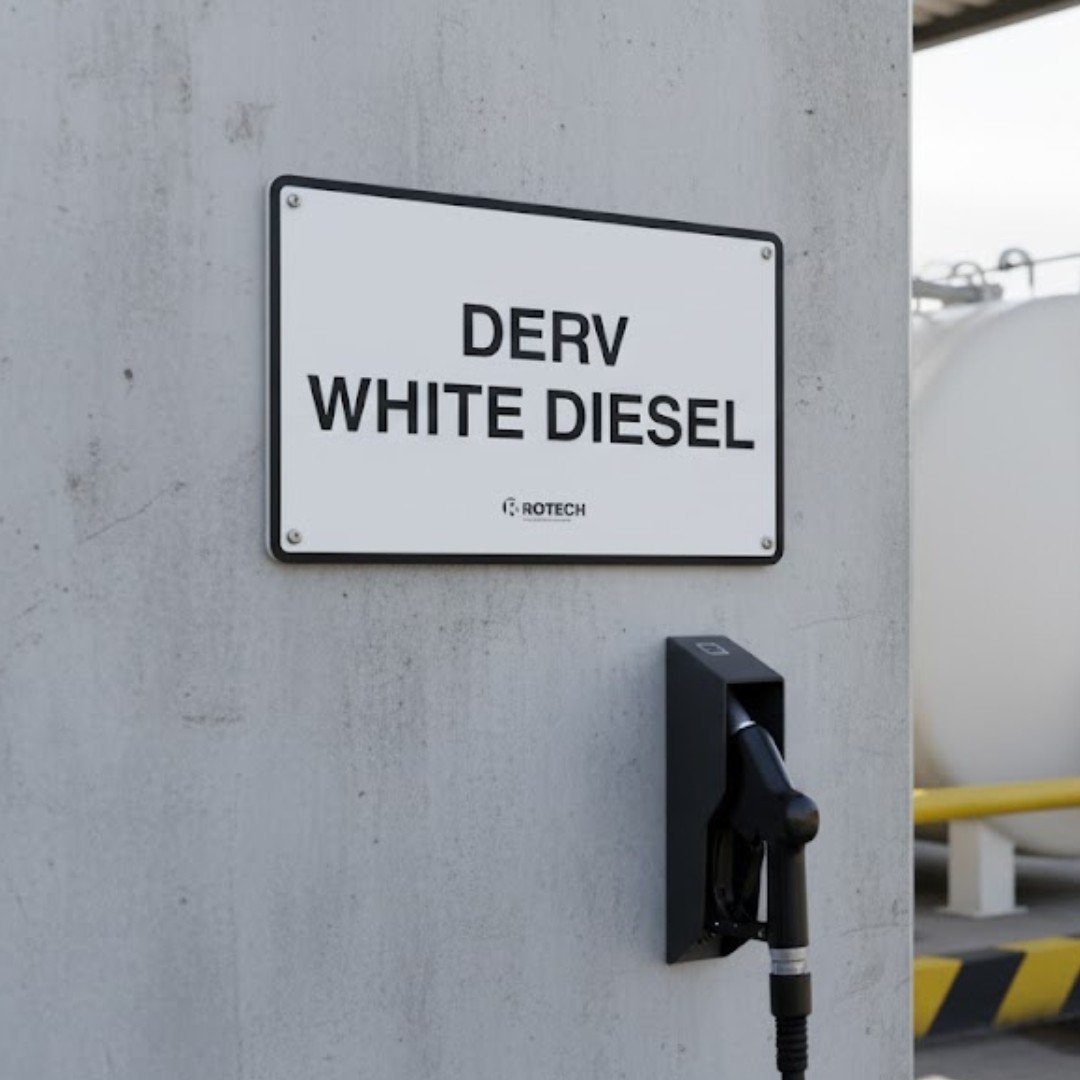 White Diesel DERV die bond sign