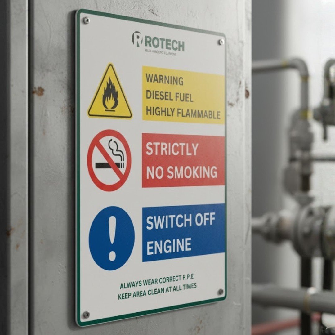 Diesel and fuel safety signage