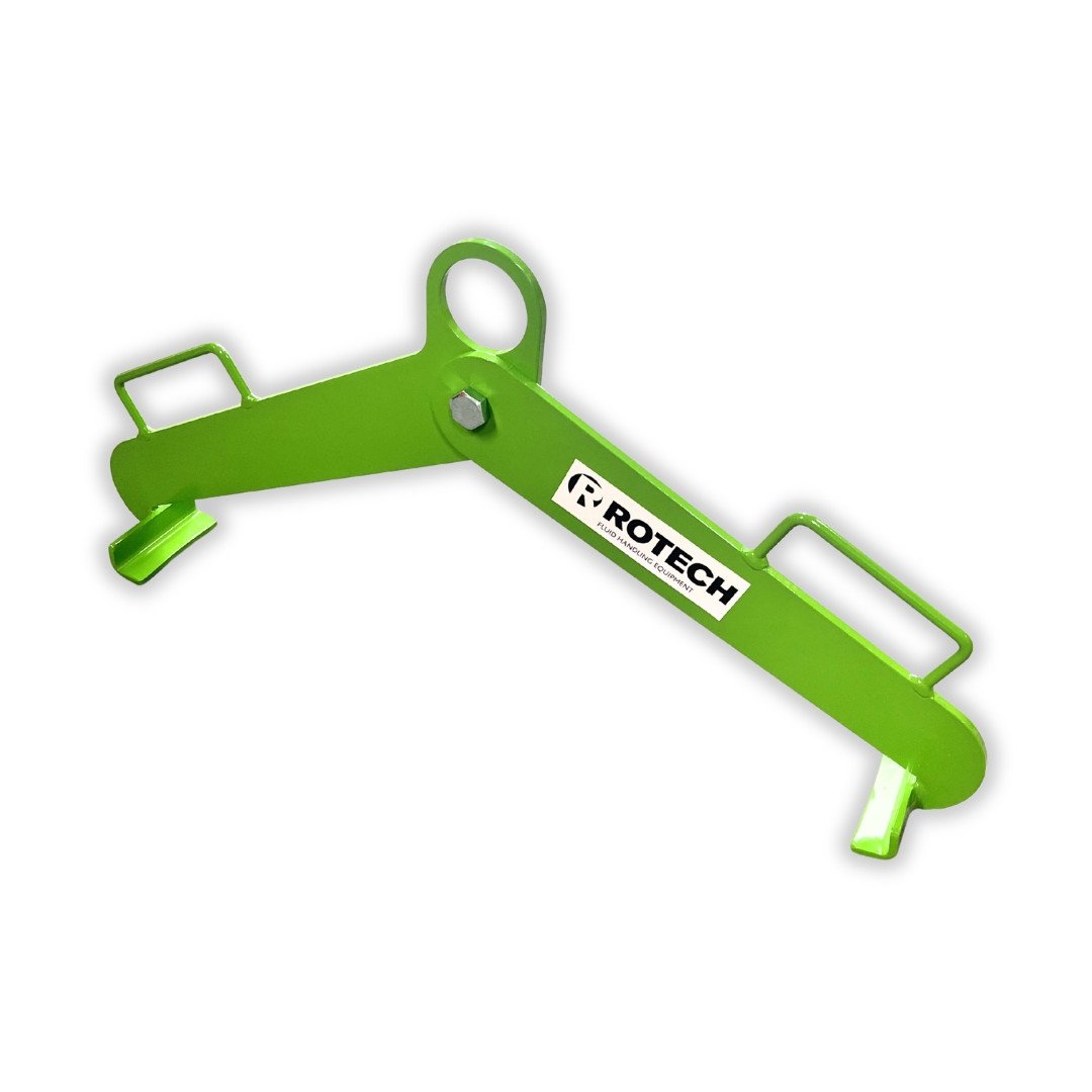 Barrel lifting clamp for forklift. Vertical lift