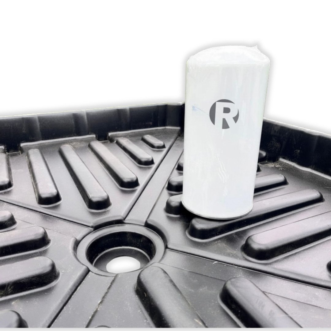 Full Width IBC funnel for 1,000 Litre tank. Waste oil collecting bowl
