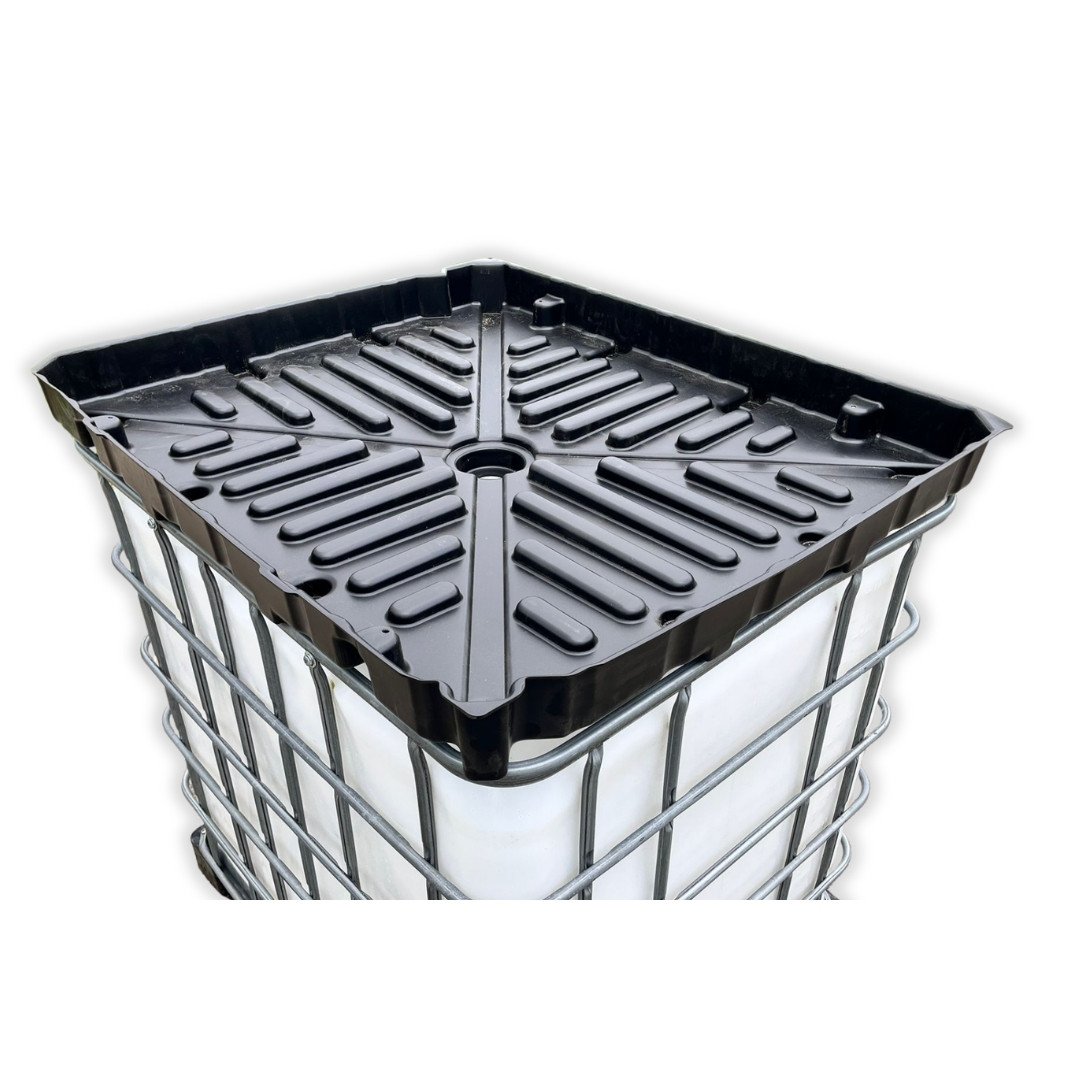 Full Width IBC funnel for 1,000 Litre tank. Waste oil collecting bowl