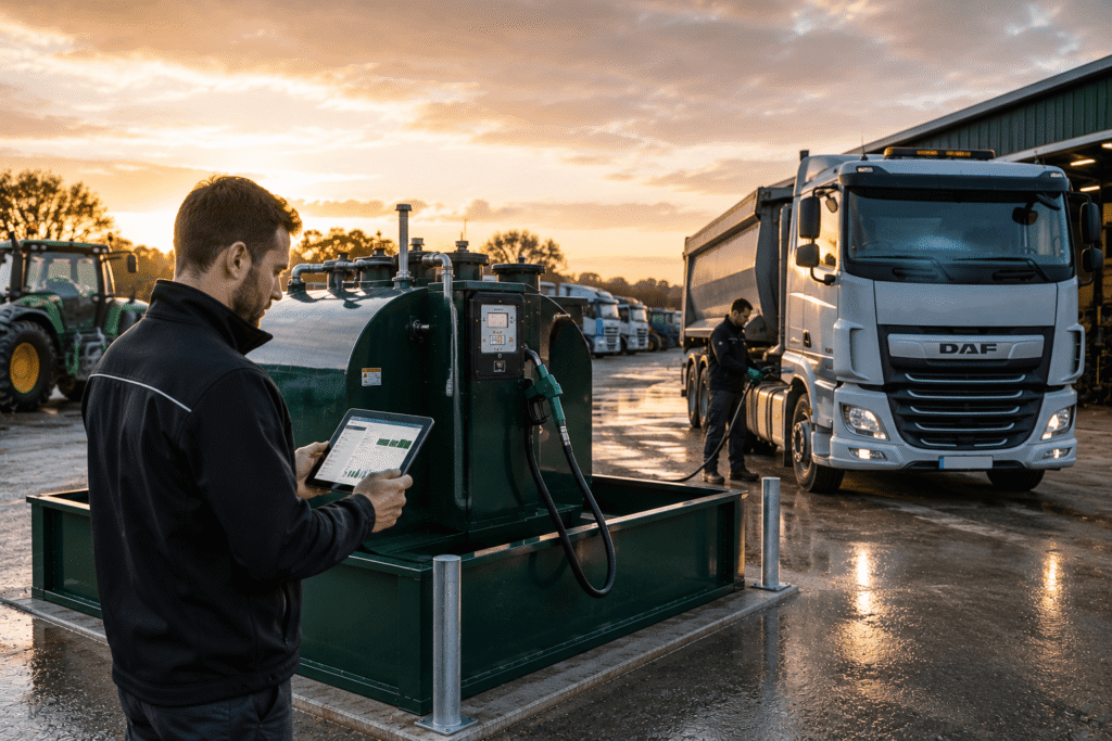 Modern diesel fuel management system used by an Irish fleet to monitor fuel usage
