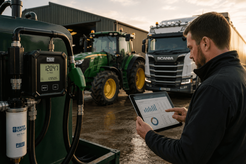 Digital diesel flow meter helping monitor fuel consumption on an Irish fleet