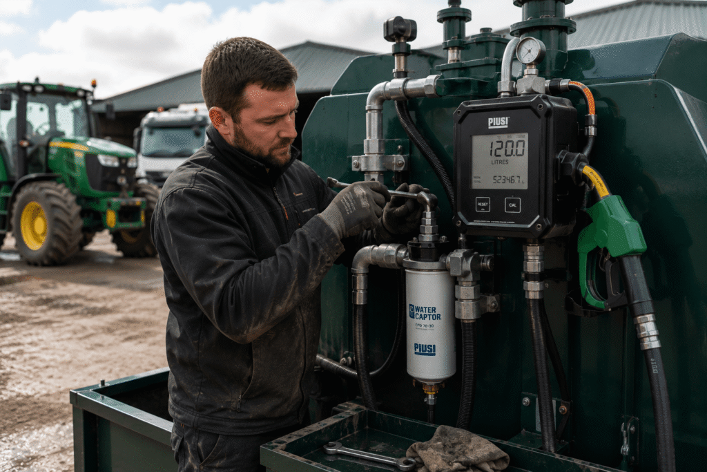 Routine maintenance of diesel fuel pumps and dispensing equipment