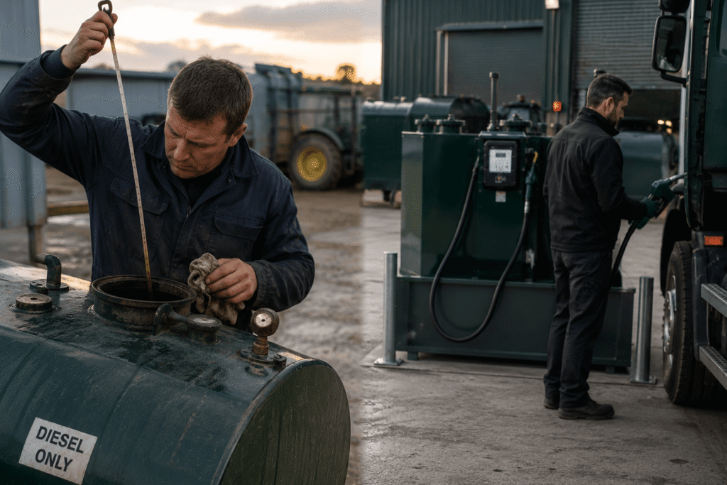Comparing manual diesel tank checks with a modern fuel management system