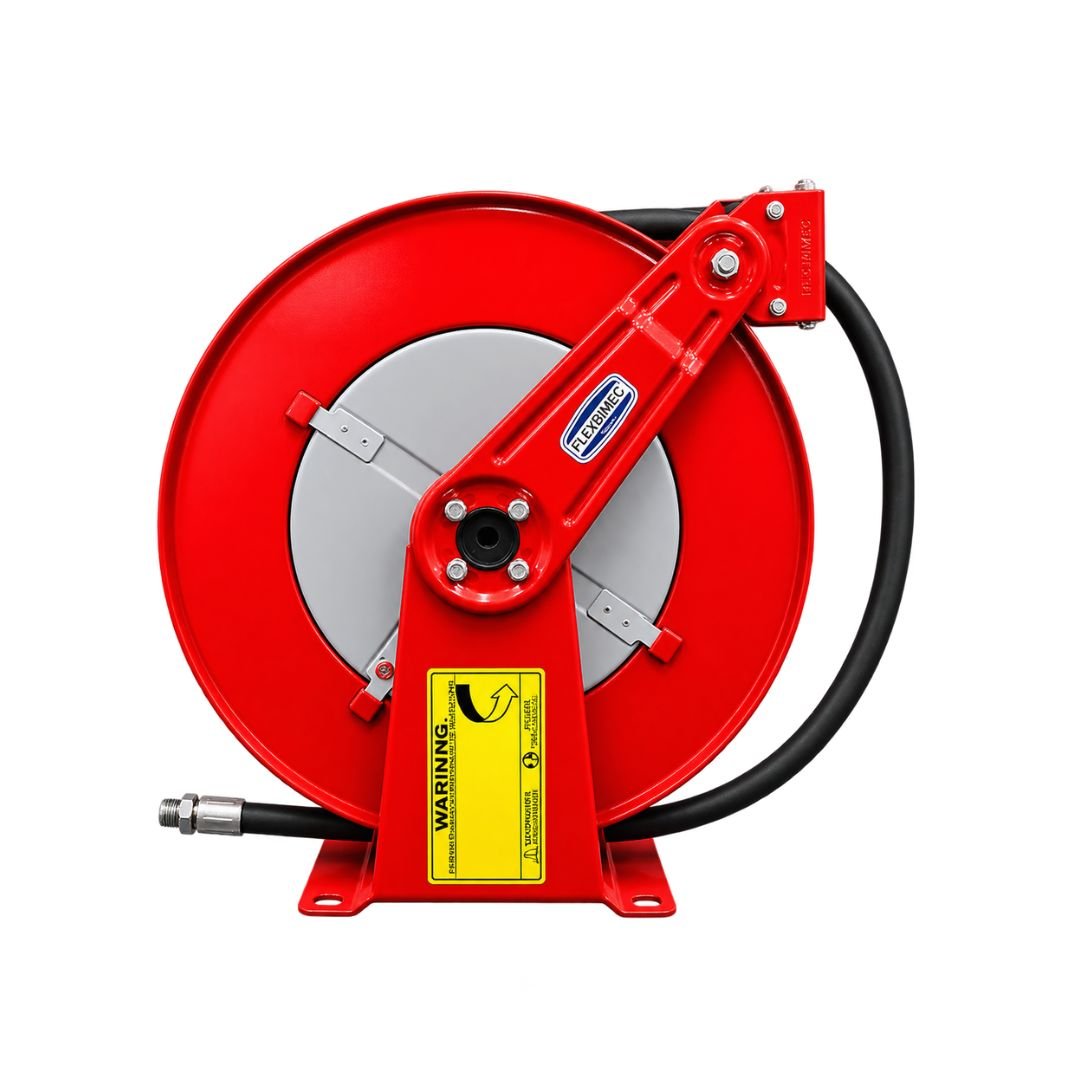 15 metre power washer hose reel with high pressure hose 9081 flexbimec
