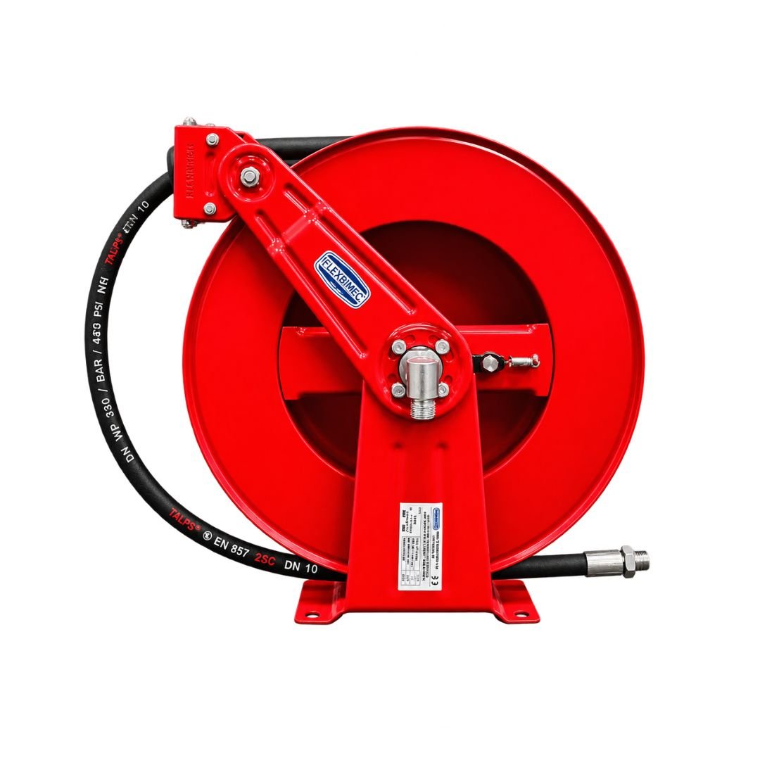 15 metre power washer hose reel with high pressure hose 9081 flexbimec