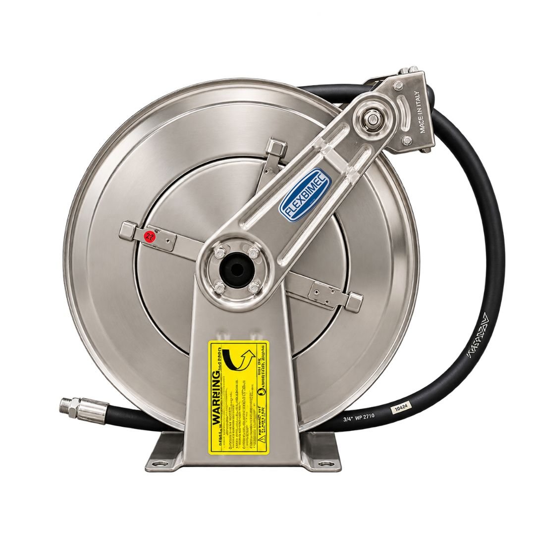stainless steel power washer hose reel